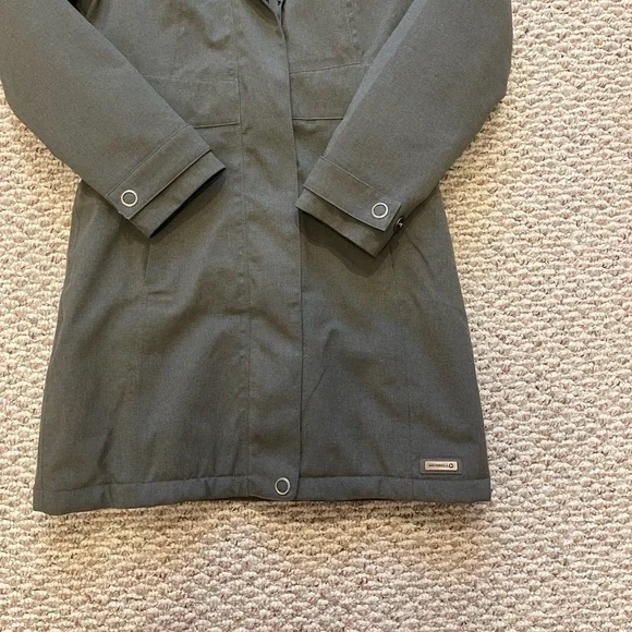Merrell Long Gray Jacket Winter Coat Select Dry + Warm Mid Length - Picture 2 of 8